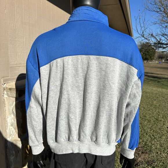 Vintage 80s Nike Mens 2XL Spell Out‎ Tri Blend Color Block Warm Up Track Jacket - Picture 5 of 6